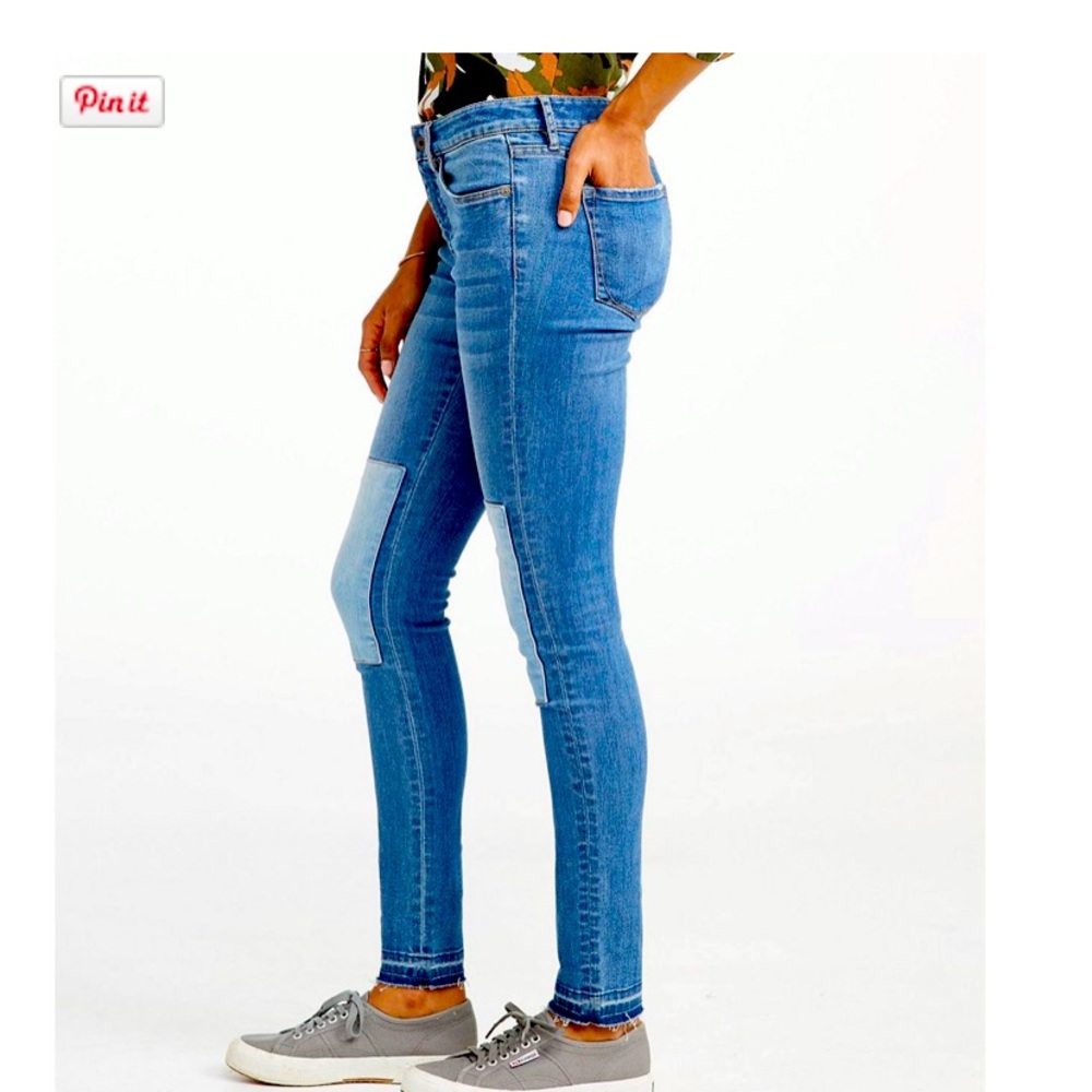 NWT LLBEAN Signature Ankle Patchwork Jeans